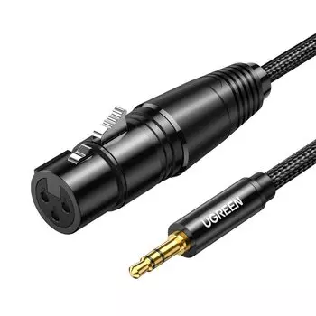 UGREEN XLR Conversion XLR Cable Микрофонный кабель Male to XLR Female Несбалансированное соединение Нейлоновая оплетка Высокопрочный кабель-переходник Stereo to XLR