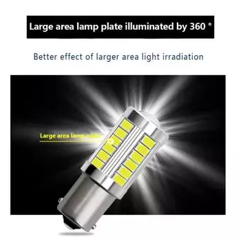 Указатель поворота 12 В 33SMD 7000K Белый стоп-сигнал заднего хода стояночные огни P21/5 Вт 1156 Ba15s 1157 Bay15d для автомобильных светодиодных ламп