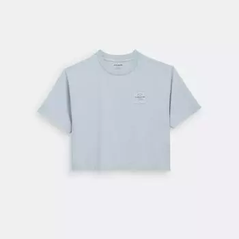 Укороченная футболка Coach Garment Dye пыльно-синего цвета XLarge