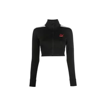 Укороченная куртка Puma Logo Embroidered Женские куртки Черный 536628-01 L