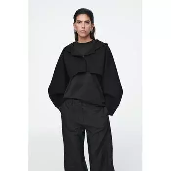 Укороченное гибридное худи COS Japan Black/XSS