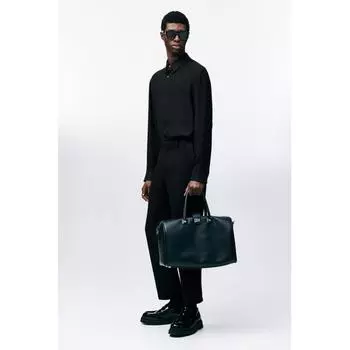 Укороченные брюки HM Regular Fit, черные 28