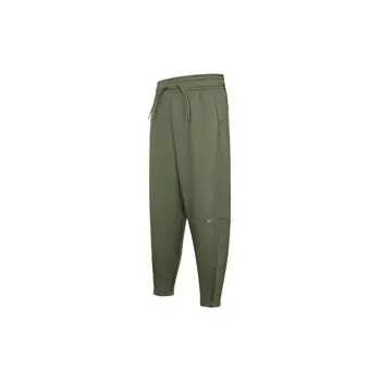 Укороченные трикотажные джоггеры Nike Dri-Fit Solid с высокой талией и шнурком, женские джоггеры цвета хаки и зеленого FB5429-325 L