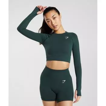 Укороченный топ GYMSHARK Vital Seamless 2.0 Woodland Green Marl B1A3D EBTF XS