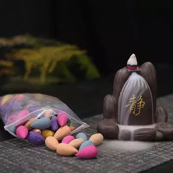 Украшение Башня Цветочные лавандовые конусы для благовоний с обратным потоком Ароматические конусы для благовоний с рефлюксом для ароматерапии