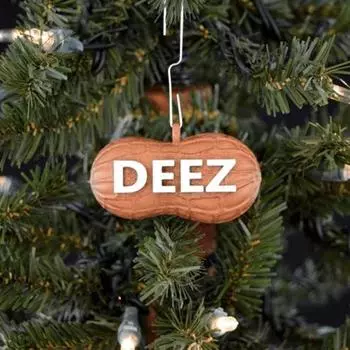 Украшение Deez Nuts, привлекательное забавное рождественское подвесное украшение в форме ореха, подвеска для рождественской елки
