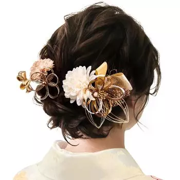 Украшение для волос Mizuhiki Craft Flower Hakama Церемония совершеннолетия Фурисодэ Кимоно Японское платье Юката Выпускной Украшение для волос Японское золотой