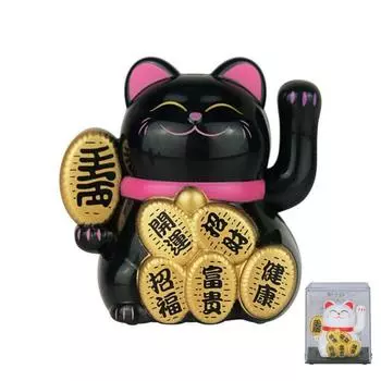 Украшение Lucky Cat Украшение для кошек Черно-желтые Ярко-золотые электронные компоненты 5*4*3,5 см (ок.) практический жёлтый