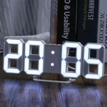 Украшение спальни для спальни, сада, цифровые часы, настенный декор, регулируемые часы, 3D-часы, режим, ночной дом, светодиоды, светящиеся часы