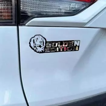Украшение значка автомобиля, эмблема автомобиля с собакой, креативная форма, легко наносится, автомобильный значок, наклейка, акриловая наклейка на автомобиль C