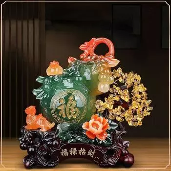 Украшения из тыквы Pixiu, деревья для зарабатывания денег и богатства, домашний декор, поделки для гостиной, подарки для открытия, украшение винного шкафа