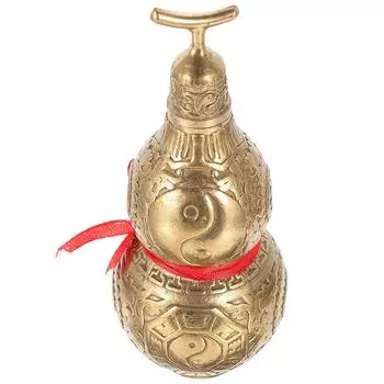 Украшения из тыквы, подарок на новоселье, статуэтка, аксессуары, подавляющие зло, яркие детали, модель калебаса, медная форма, декор 19.00X7.00X7.00CM золотистый
