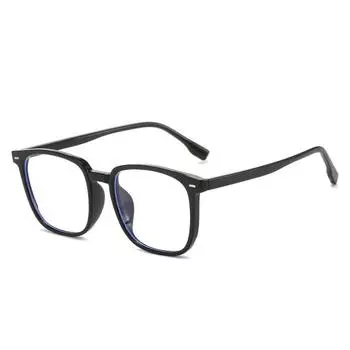 Ультралегкая оправа для очков Tr в стиле ретро, оправа для очков Willow Retro Black Frame white film (anti-blue light)