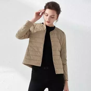 Ультралегкий женский пуховик из матовой ткани, легкое пальто, теплая женская ветровка, парка, женские пуховики, плюс пальто M хаки