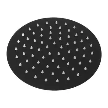 Ультратонкая душевая лейка Rainfall Rain Waterfall из нержавеющей стали, фиксированная круглая черная лейка 8 дюймов