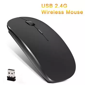 Ультратонкая тонкая беспроводная мышь Оптические мыши 2,4 ГГц с USB-приемником 1600 точек на дюйм Геймерская офисная тихая мышь Эргономичный дизайн Мыши для ноутбуков