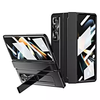 Ультратонкий чехол с полным шарниром на 360 градусов для Samsung Galaxy Z Fold 4, чехол из закаленной пленки для Z Fold4 5g For Z Fold 4 синий