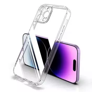 Ультратонкий прозрачный чехол для iPhone 16 15 14 13 12 11 Pro Max Силиконовый мягкий чехол TPU для iPhone X XS Max XR 8 7 6s 6 15 Plus Задняя крышка iPhone 15 Pro Max прозрачный