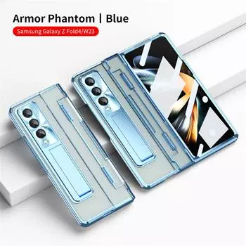 Ультратонкий прозрачный чехол с шарнирным кронштейном для Samsung Galaxy Z Fold 4 5G, защитный чехол для экрана камеры, противоударный чехол для телефона Fundas For Z Fold 4 5G
