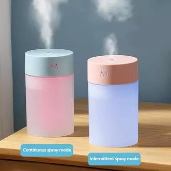 Ультразвуковой мини-диффузор для ароматерапии USB-увлажнитель воздуха Портативный распылитель Интеллектуальный очиститель воздуха с цветной ночной подсветкой белый