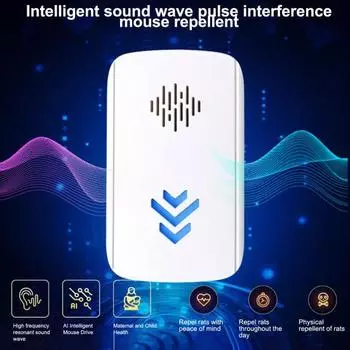 Ультразвуковой отпугиватель мышей Plug-Play Экологичное решение Компактный размер Устройство отпугивания домашних тараканов и вредителей EU Plug