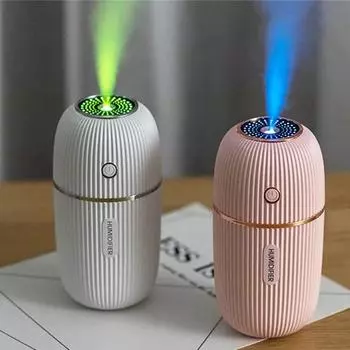 Ультразвуковой USB красочный атмосферный светильник настольный романтический цветной ночник увлажнитель воздуха увлажнитель воздуха портативный 300 мл белый