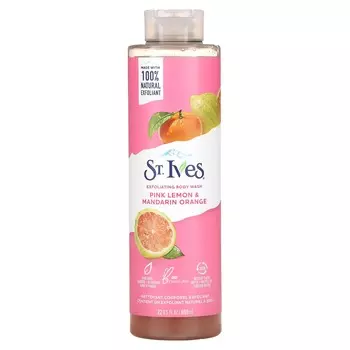 улица. Ives, Отшелушивающий гель для душа, розовый лимон и мандарин, 22 жидких унции (650 мл)