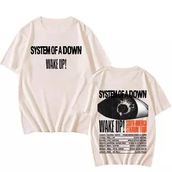 Уличная одежда System of a Down Singer Band Футболка Мужская Женская Рэп Футболка С Коротким Рукавом Летний топ Toxicity Music Album Cover Rock S