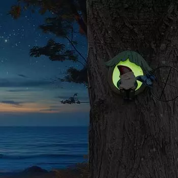 Уличные статуи Out The Door Tree Hugger, садовые украшения для двора, скульптура из дерева, садовые гномы, садовый гном