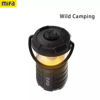 Уличный динамик Mifa Wild Camping Bluetooth 5.3 с фонарем, мощный звук на 360°, свет на 360°, водонепроницаемость IP67, время воспроизведения 38 часов