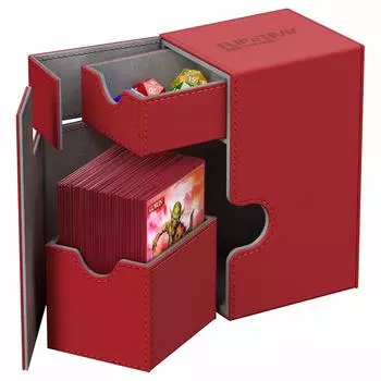 Ultimate Guard Flip Tray Deck Case Xeno Skin Red 80+