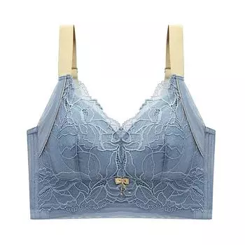 Ultra-thin underwear, women s thin bras, bras, no steel rings, gather and close the secondary breasts to prevent sagging, large size. 34/75B шампанского