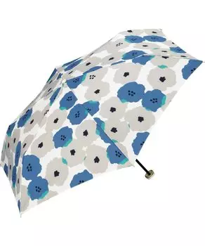 Зонт складной Peoni Mini Blue 50 см для солнечных и дождливых дней с крючком для хранения, сумка широко открытая, легко носить с собой, цветочный узор, скандинавский синий
