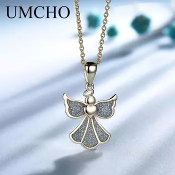 UMCHO блестящее розовое ожерелье с дельфином, подвески для женщин, подарок на день рождения, морской стиль, изысканные ювелирные изделия