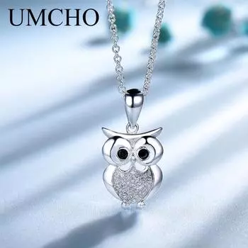 UMCHO модное блестящее ожерелье с совой для девочек, подвески для женщин и девочек, подарок на день рождения, ночной ястреб, ювелирные изделия