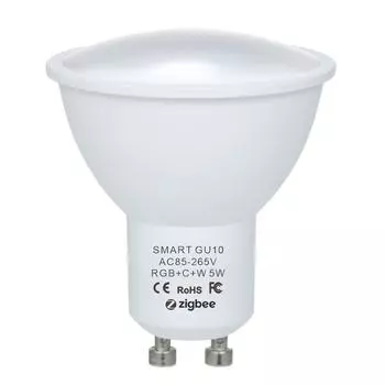 Умная лампа ZigBee, 5 Вт, двойной режим, белый и RGB, 16 миллионов цветов, умная лампа GU10, дистанционное управление через приложение Wi-Fi Type белый