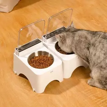 Умная миска для кошек, миска для кормления домашних животных, кормушка для кошек и собак, инфракрасный датчик, автоматическая открытая крышка, умная кормушка, диспенсер для кошачьей еды против мыши