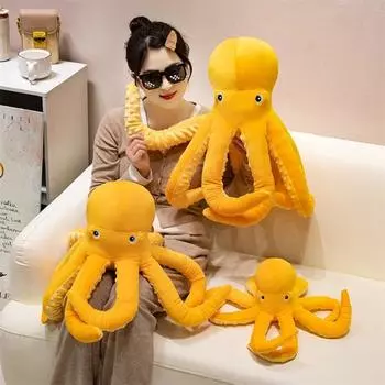 Умная плюшевая игрушка осьминог, забавное морское животное, кукла осьминог, мягкая игрушка-подушка для детского подарка на день рождения, плюшевая подушка для дивана в виде осьминога 30cm