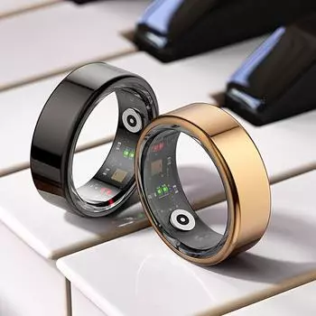 Умное кольцо фитнес-трекер тренировки SmartRing, шаги, расстояние, калории, отслеживание сна, устройство для отслеживания спорта, подарок для женщин и мужчин 10# чёрный