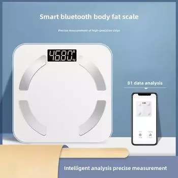 Умные Bluetooth-весы для измерения жира в организме, бытовые весы для измерения веса человеческого тела, сверхточные специальные весы для снижения жира battery model слоновая кость