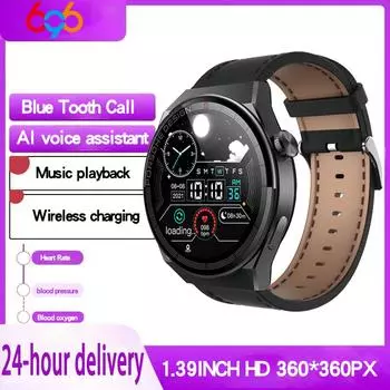 Умные часы для мужчин 1,39-дюймовый экран HD Bluetooth-вызовы Умные часы Беспроводная зарядка Голосовой помощник AI Музыка Частота сердечных сокращений Женщины Напоминание