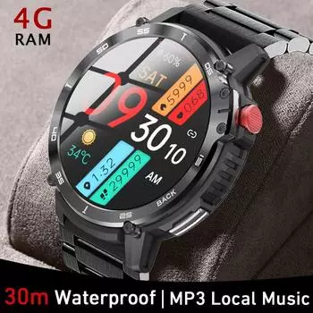 Умные часы для мужчин 1,6 Bluetooth Call Watch 400 мАч аккумулятор 4 ГБ памяти TWS наушники для улицы Ip68 водонепроницаемые умные часы
