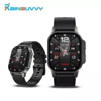Умные часы Rainbuvvy DM62 4G, 2,13-дюймовый AMOLED HD-экран, Android 8,1, 2 ГБ ОЗУ, 16 ГБ ПЗУ, поддержка SIM-карты, Wi-Fi, камера, спортивные часы 2GB 16GB чёрный