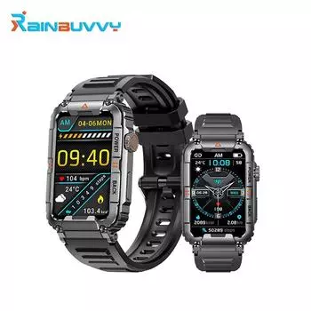 Умные часы Rainbuvvy KR88, 1,57 дюйма, Bluetooth, вызов, мониторинг сердечного ритма, сна, подсчет калорий, трекер здоровья, спортивные часы чёрный