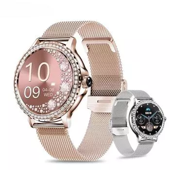 Умные часы Rosegold для леди Bluetooth Call 100+спортивный режим фитнес женские умные часы DIY циферблаты