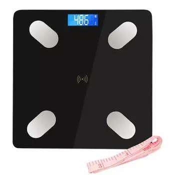 Умные весы, цифровые Bluetooth-голосовые весы для измерения веса жира 26X26 black