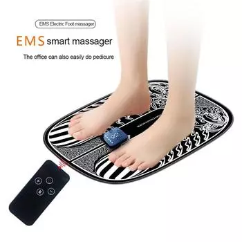 Умный массажер для ног EMS, импульсная физиотерапия, беспроводной, 6 режимов, 19 уровней интенсивности, микротоковый вибрирующий массажный коврик для ног CHINA
