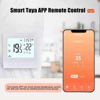 Умный термостат Tuya WiFi 16A/3A цифровой программируемый ЖК-дисплей температура напольного отопления 3A Water Heating синий/белый