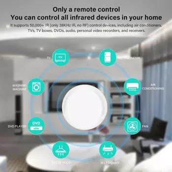Умный WiFi-ИК пульт дистанционного управления Tuya/Smart Life APP Универсальный пульт дистанционного управления для кондиционера, телевизора, умного дома
