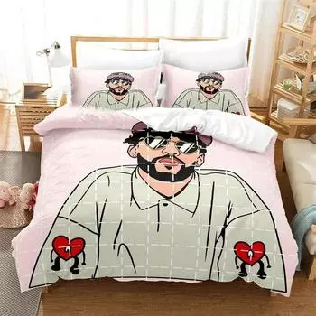 UN VERANO SIN TI Bedding Set Bad Bunny Duvet Cover Bedroom Comforter Single Twin King Size Quilt Cover Home Textile 70x133cm 2pcs